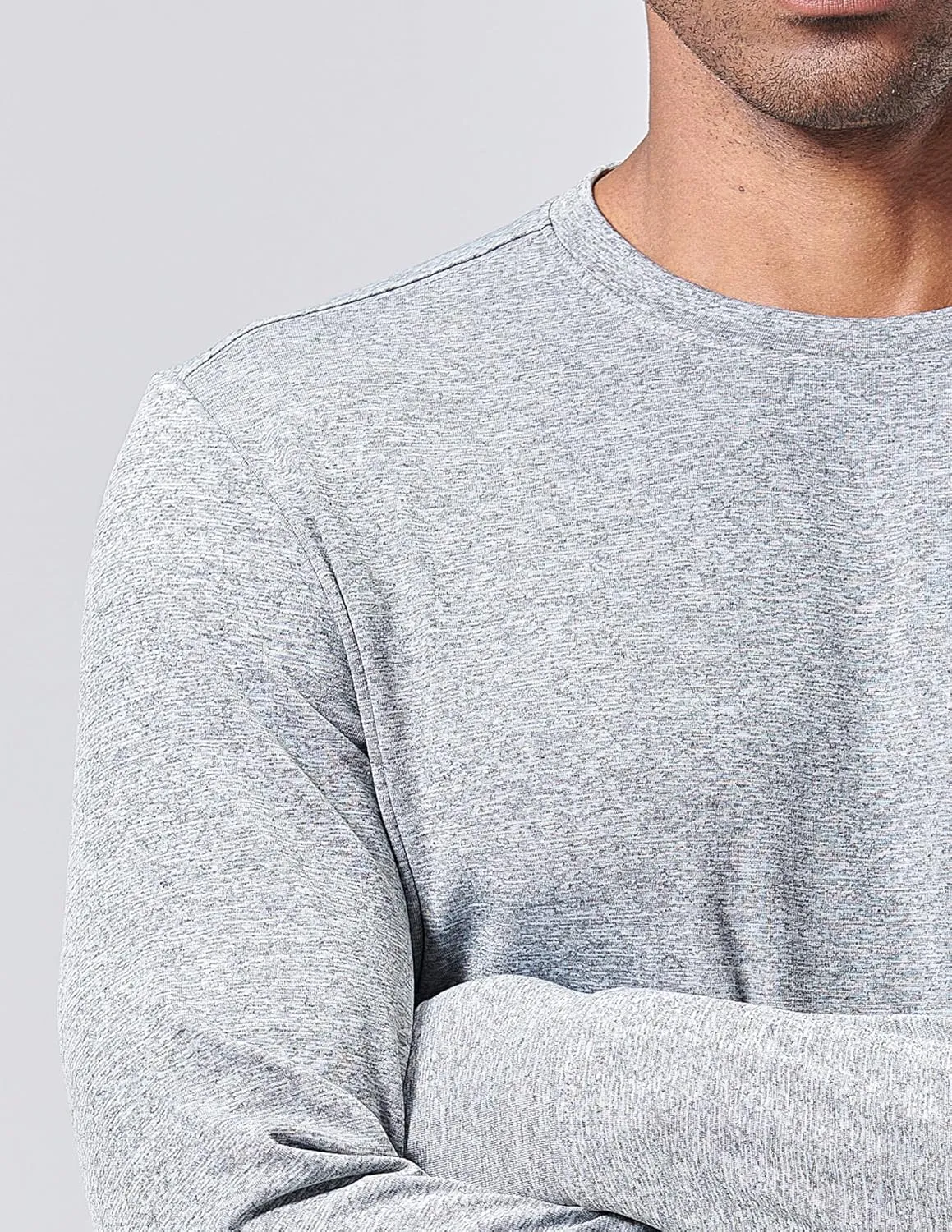 3-Pack Thermal Fleece Active Long Sleeve Shirts for Men, Athletic Crewneck Pullover Sweatshirts