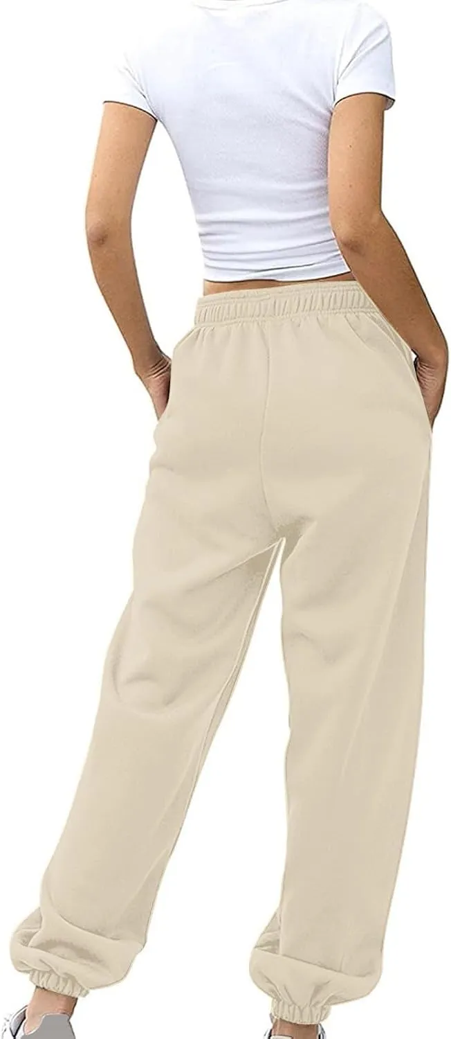 ADJHDFH Women's Bottom Sweatpants Joggers Pants Workout High Waisted Yoga Pants with Pockets Comfortable Sweatpants