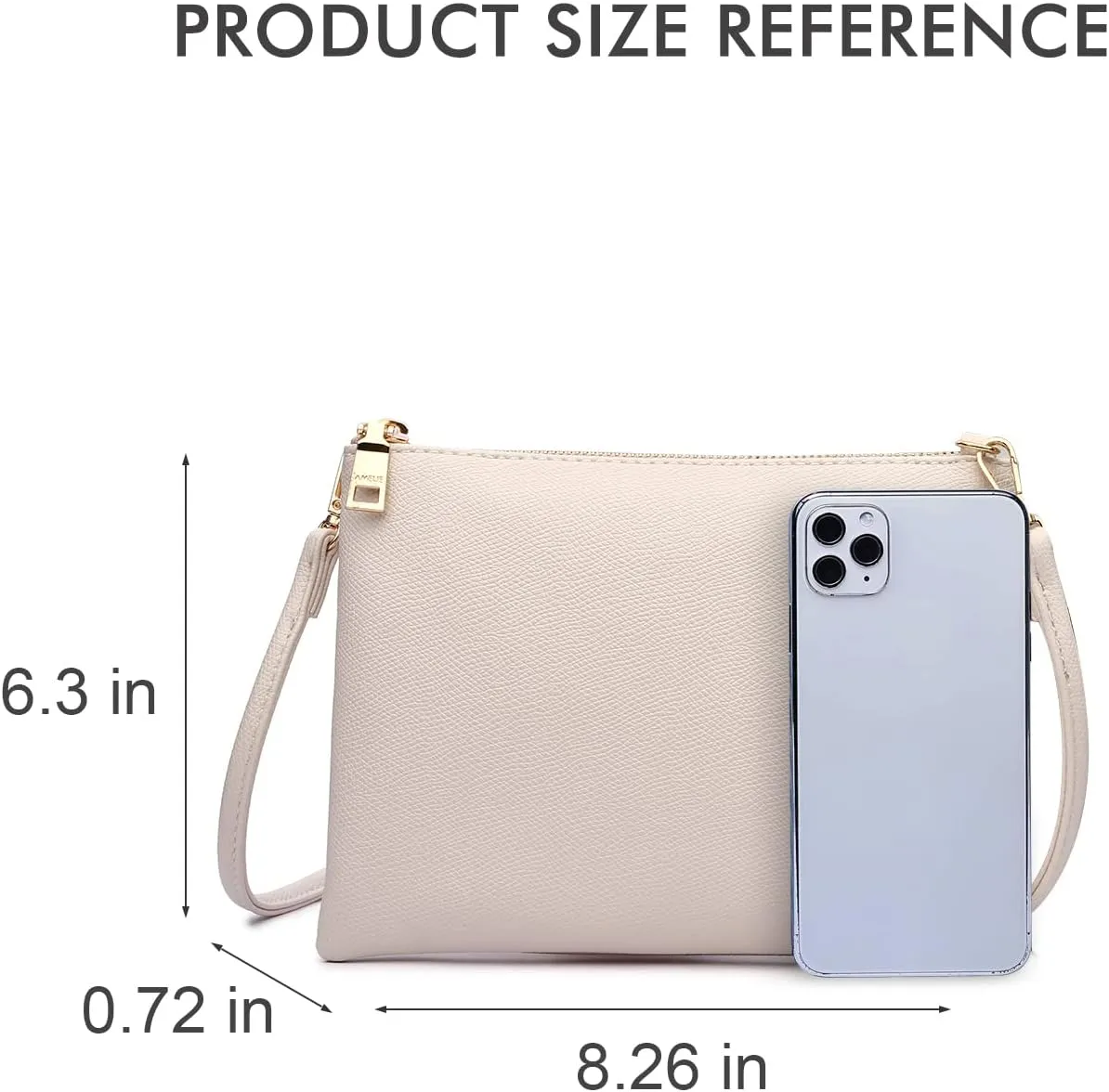 AMELIE GALANTI womens small crossbody strap handbag bag,Soft Leather Fabric Delicate Durable Fashion Design