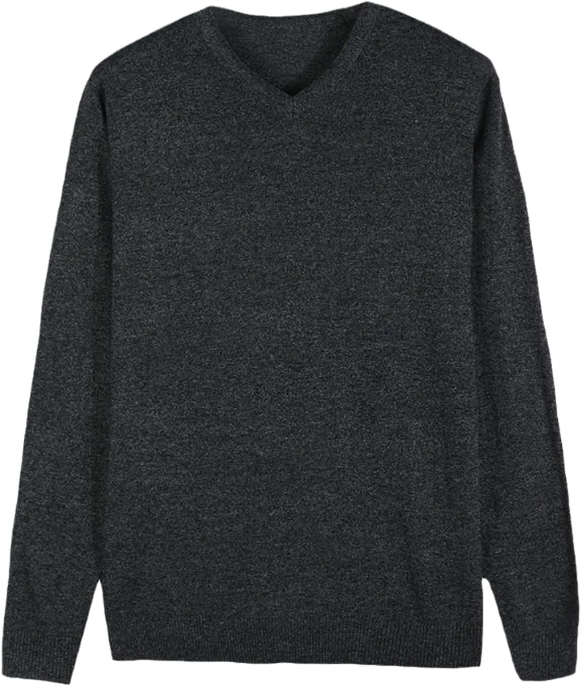 Autumn Men's Thin Knit Sweater Business Casual V-Neck Pullovers Classic Style Comfortable Slim Basic Sweater Gray