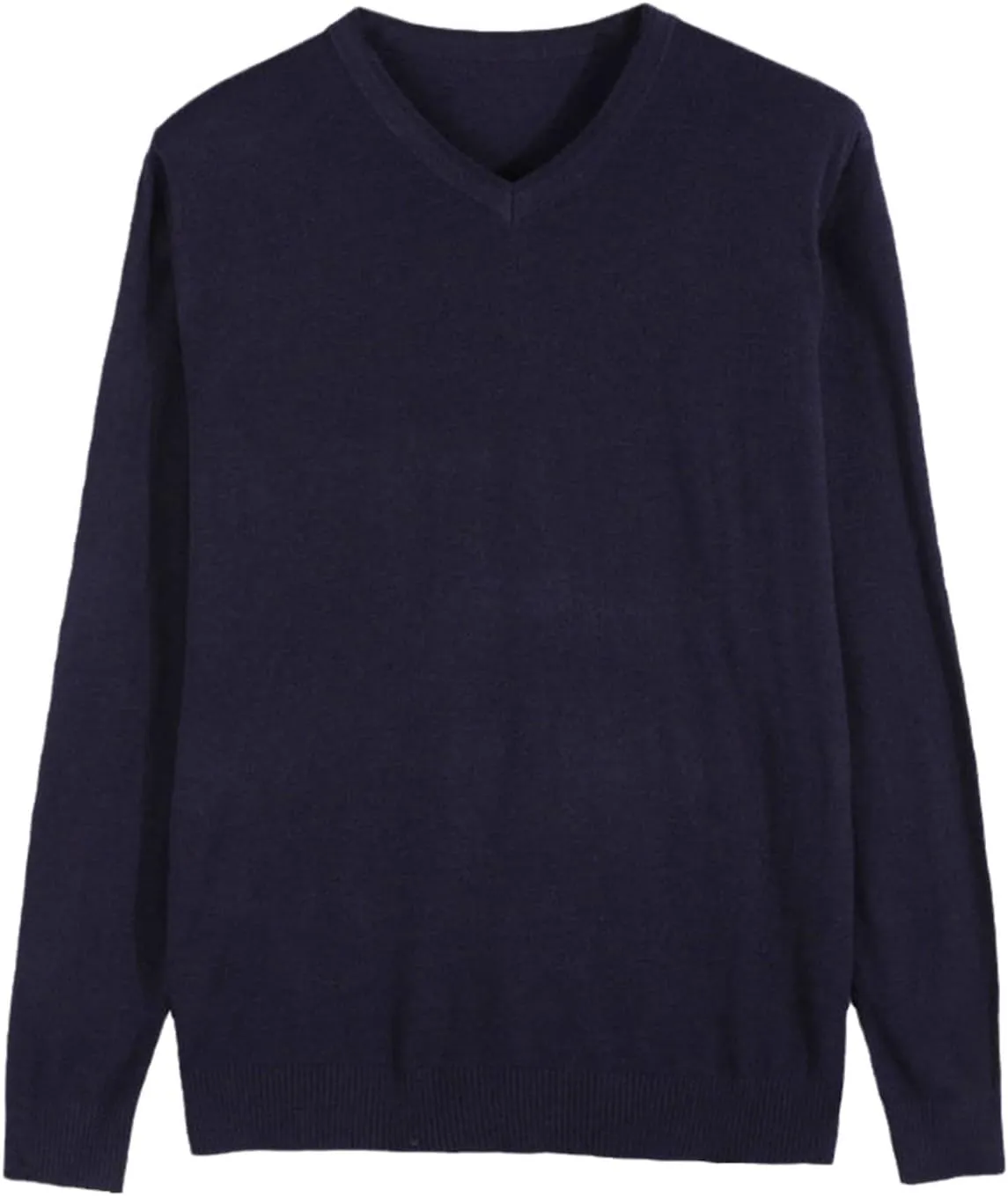 Autumn Men's Thin Knit Sweater Business Casual V-Neck Pullovers Classic Style Comfortable Slim Basic Sweater Purple