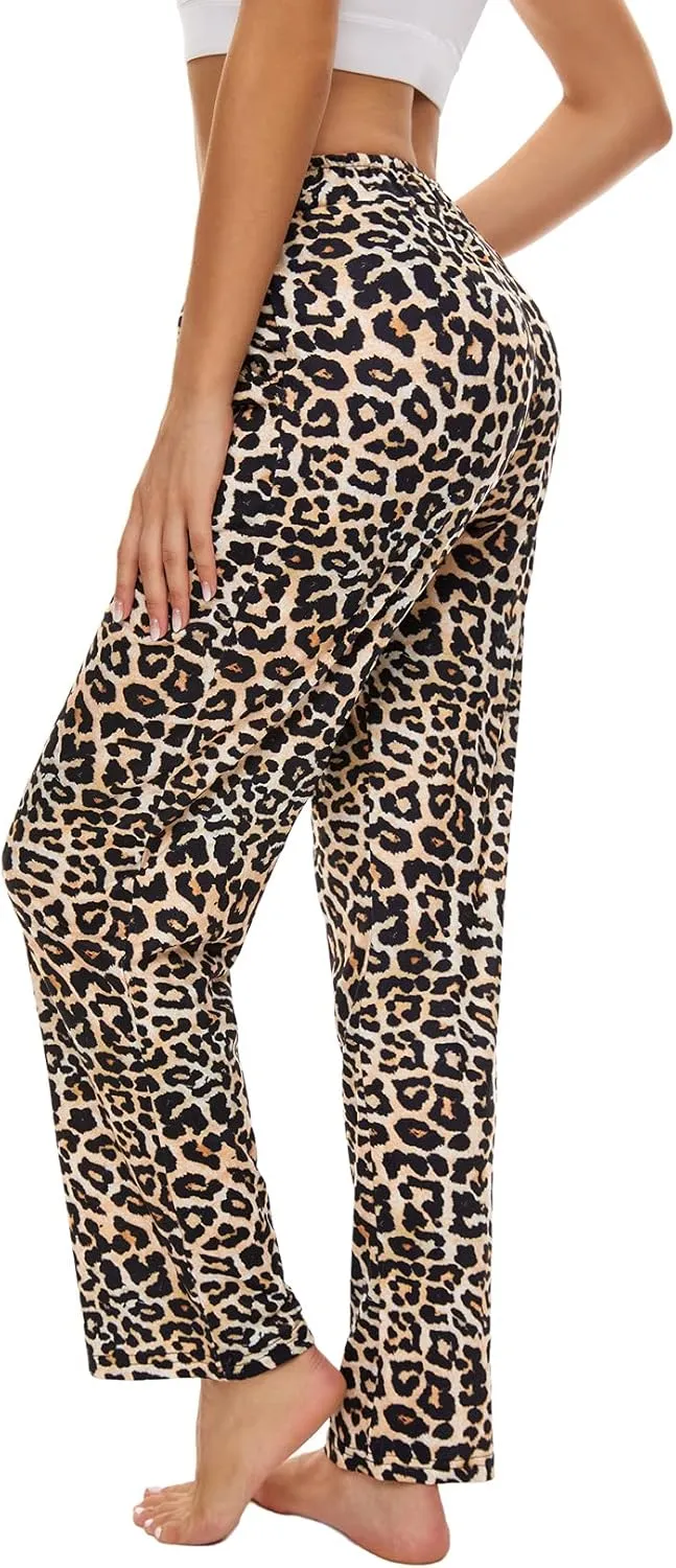 BATHRINS Womens Comfy Lounge Pants Loose Yoga Pants Drawstring Soft Pajama Pants with Pockets