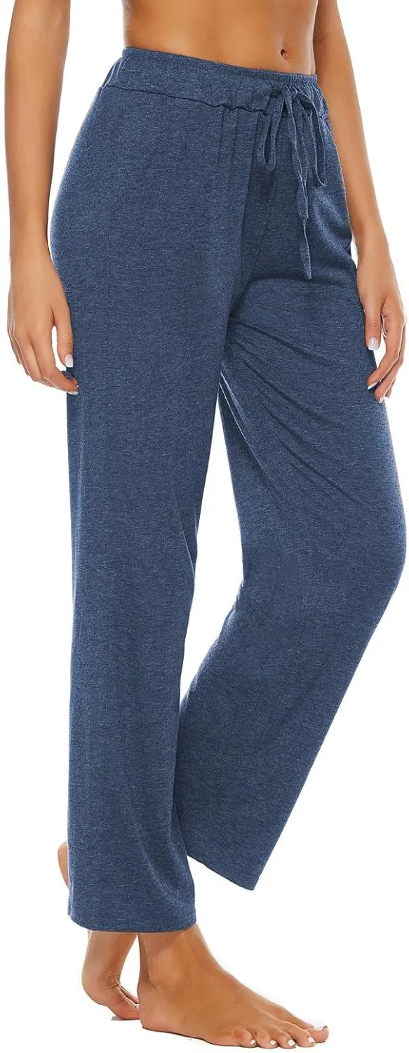BATHRINS Womens Comfy Lounge Pants Loose Yoga Pants Drawstring Soft Pajama Pants with Pockets