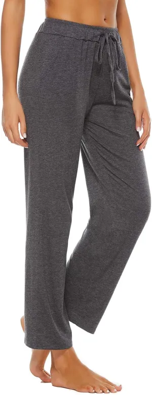 BATHRINS Womens Comfy Lounge Pants Loose Yoga Pants Drawstring Soft Pajama Pants with Pockets