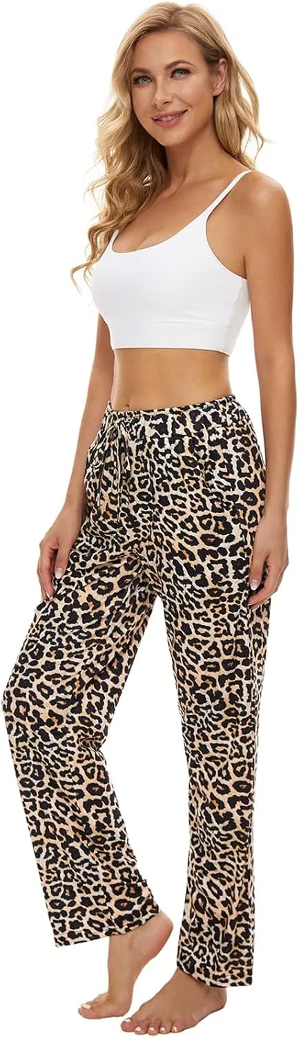 BATHRINS Womens Comfy Lounge Pants Loose Yoga Pants Drawstring Soft Pajama Pants with Pockets