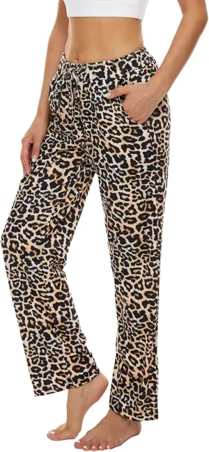 BATHRINS Womens Comfy Lounge Pants Loose Yoga Pants Drawstring Soft Pajama Pants with Pockets
