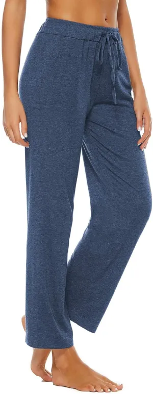 BATHRINS Womens Comfy Lounge Pants Loose Yoga Pants Drawstring Soft Pajama Pants with Pockets