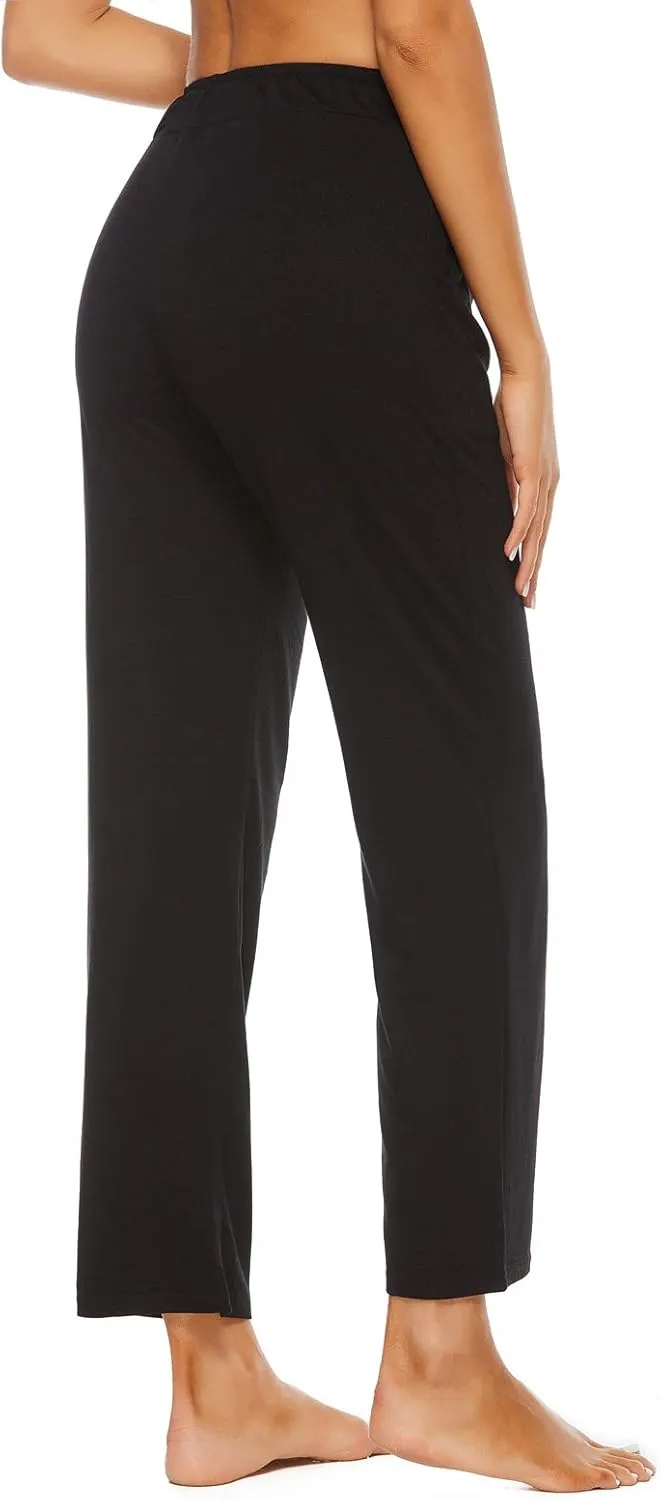 BATHRINS Womens Comfy Lounge Pants Loose Yoga Pants Drawstring Soft Pajama Pants with Pockets