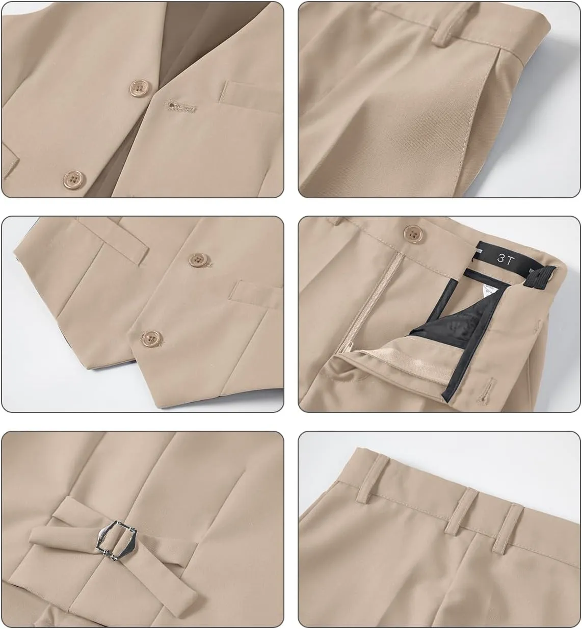 Boys Vest Set Formal Dress Suits Wedding Outfit Dresswear