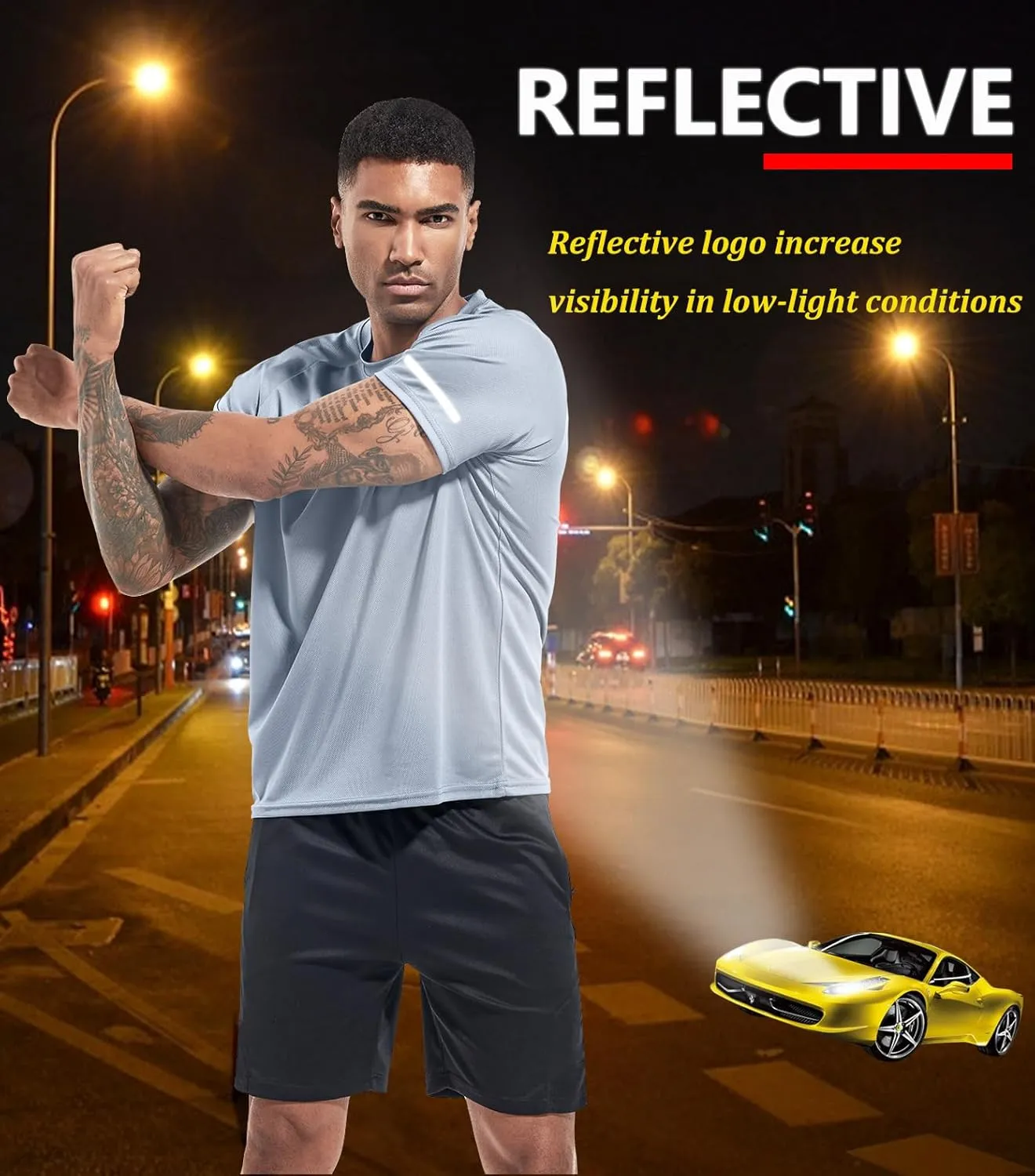 Boyzn 1 or 3 Pack Men's Workout Running Shirts, Dry Fit Moisture Wicking T-Shirts, Sports Gym Athletic Short Sleeve Shirts
