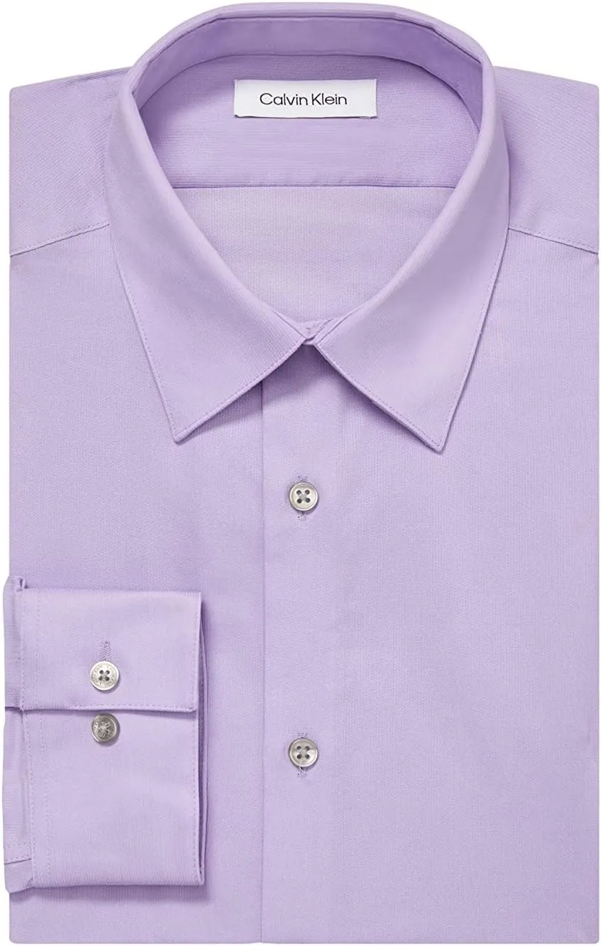 Calvin Klein Dress Shirts Slim Fit Non Iron Solid