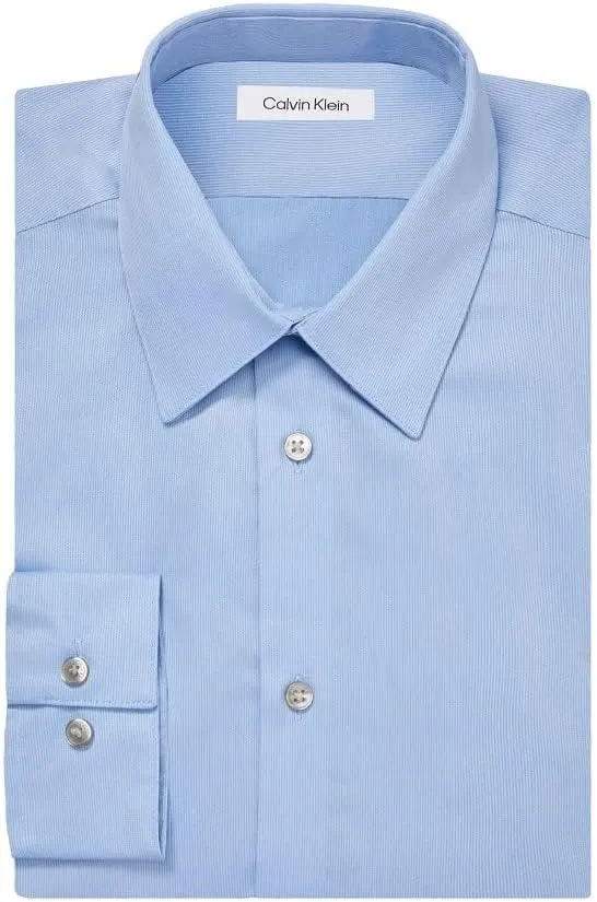 Calvin Klein Dress Shirts Slim Fit Non Iron Solid