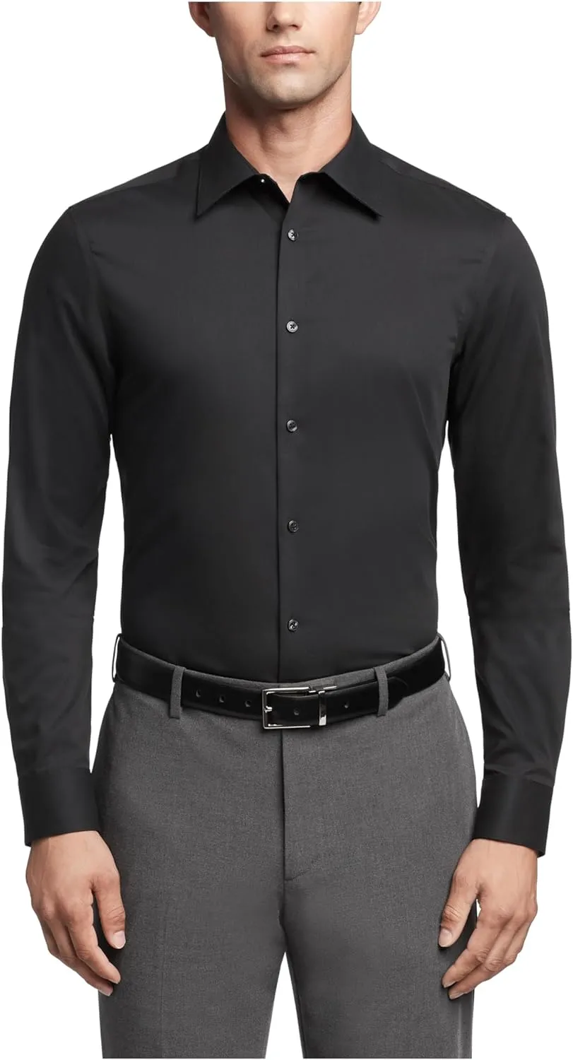 Calvin Klein Dress Shirts Slim Fit Non Iron Solid