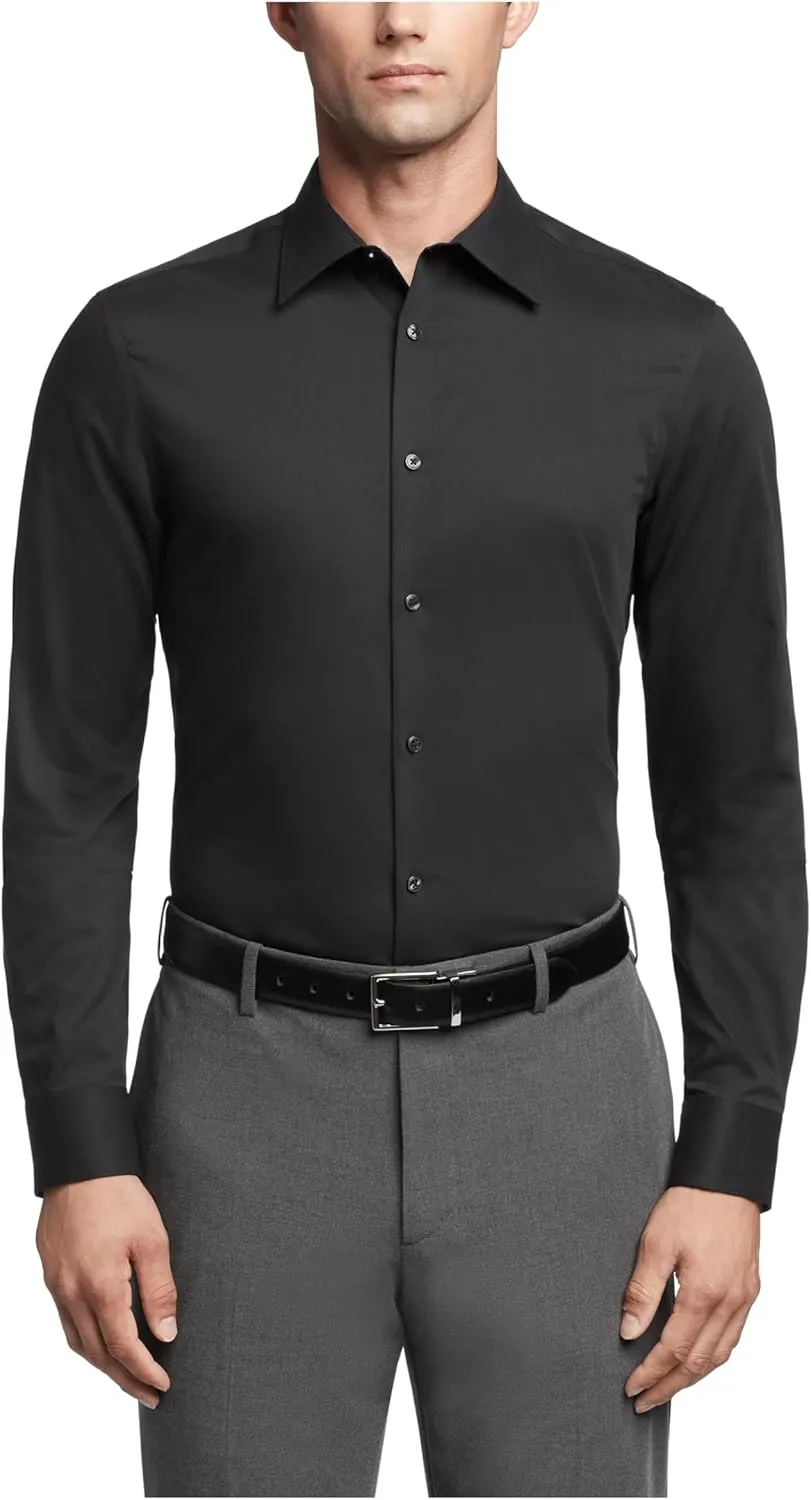 Calvin Klein Dress Shirts Slim Fit Non Iron Solid