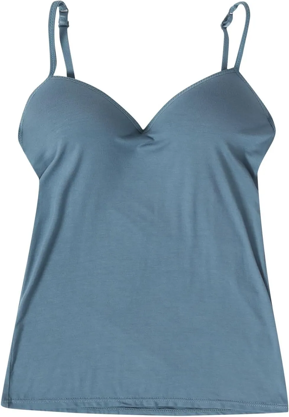 Camisole Tops for Women Built in Bra Slim Strap Ribbed Shelf Bra Tank Tops Athletic Yoga Padded Cami