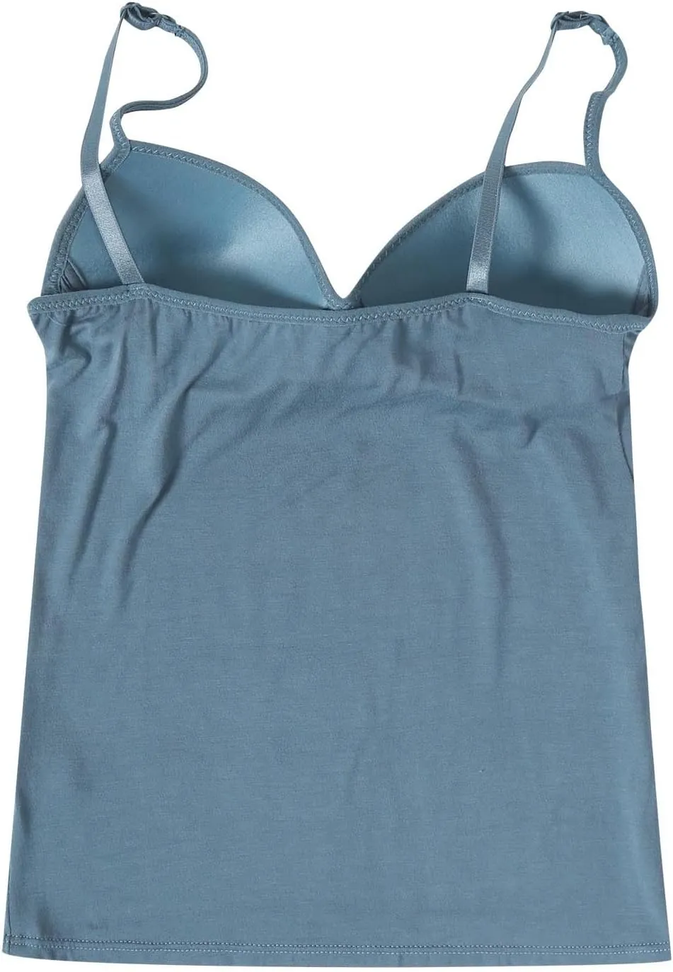 Camisole Tops for Women Built in Bra Slim Strap Ribbed Shelf Bra Tank Tops Athletic Yoga Padded Cami