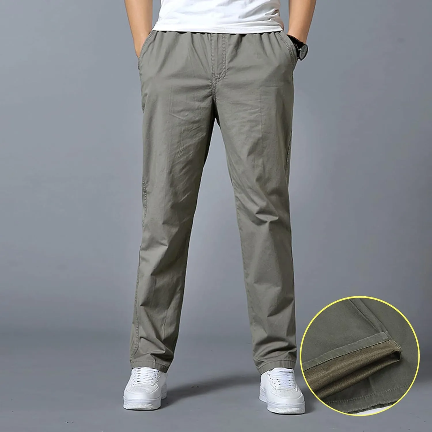 Cargo Pants for Men,Multi Pockets Slim Pants Combat Work Trousers Outdoor Casual Straight Fit Army Sweatpants