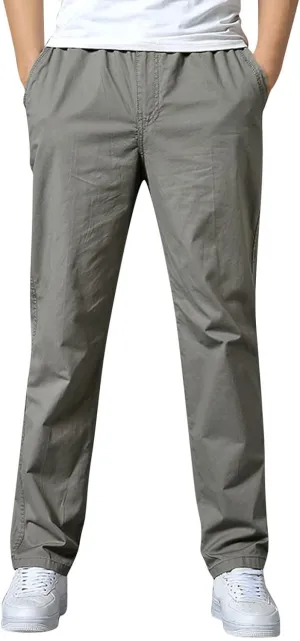 Cargo Pants for Men,Multi Pockets Slim Pants Combat Work Trousers Outdoor Casual Straight Fit Army Sweatpants