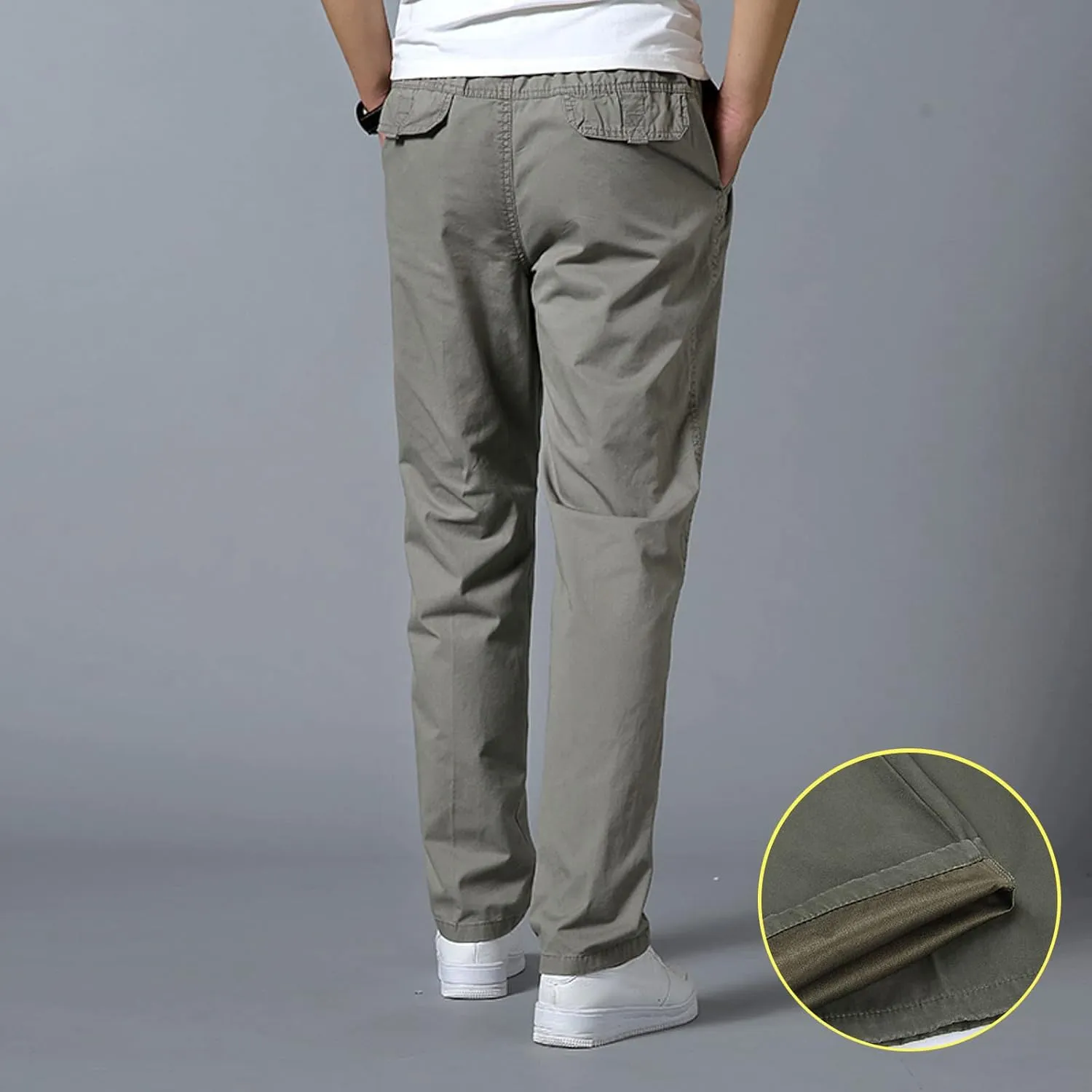 Cargo Pants for Men,Multi Pockets Slim Pants Combat Work Trousers Outdoor Casual Straight Fit Army Sweatpants