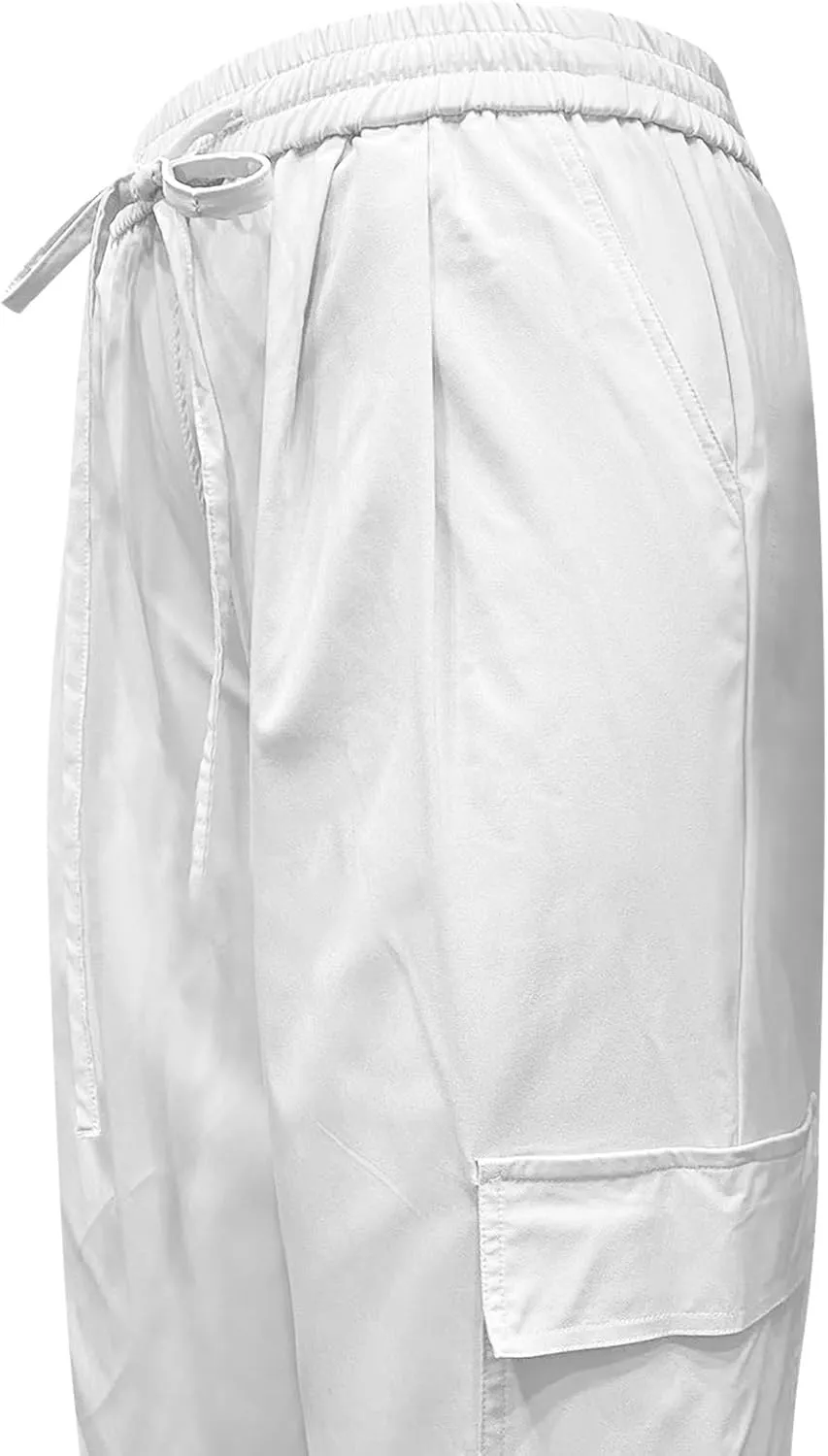 Cargo Pants for Women Casual Elastic Waist Drawstring Pants Straight Leg Comfy Y2k Trousers Streetwear with Pockets