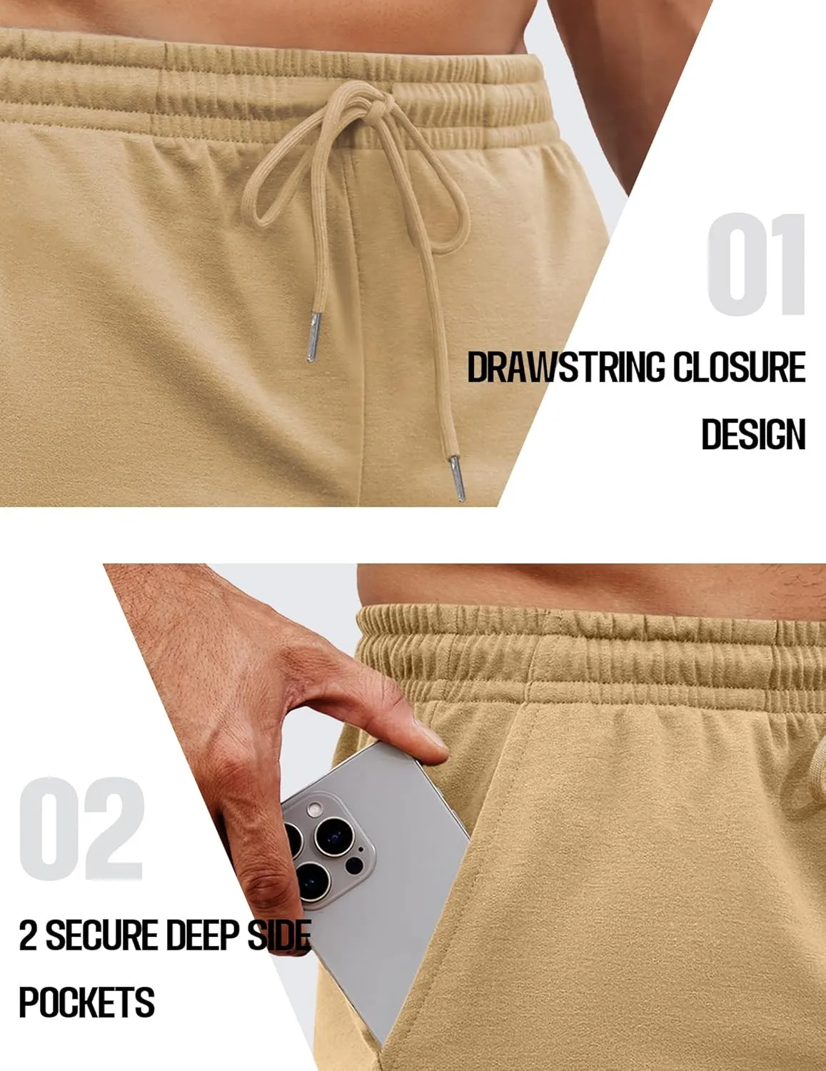 COOFANDY Mens Athletic Shorts Loose-fit Training Shorts Relaxed Fit Gym Shorts