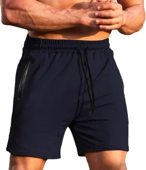 COOFANDY Men's Gym Workout Shorts Athletic Training Shorts Fitted Weightlifting Bodybuilding Shorts with Zipper Pockets
