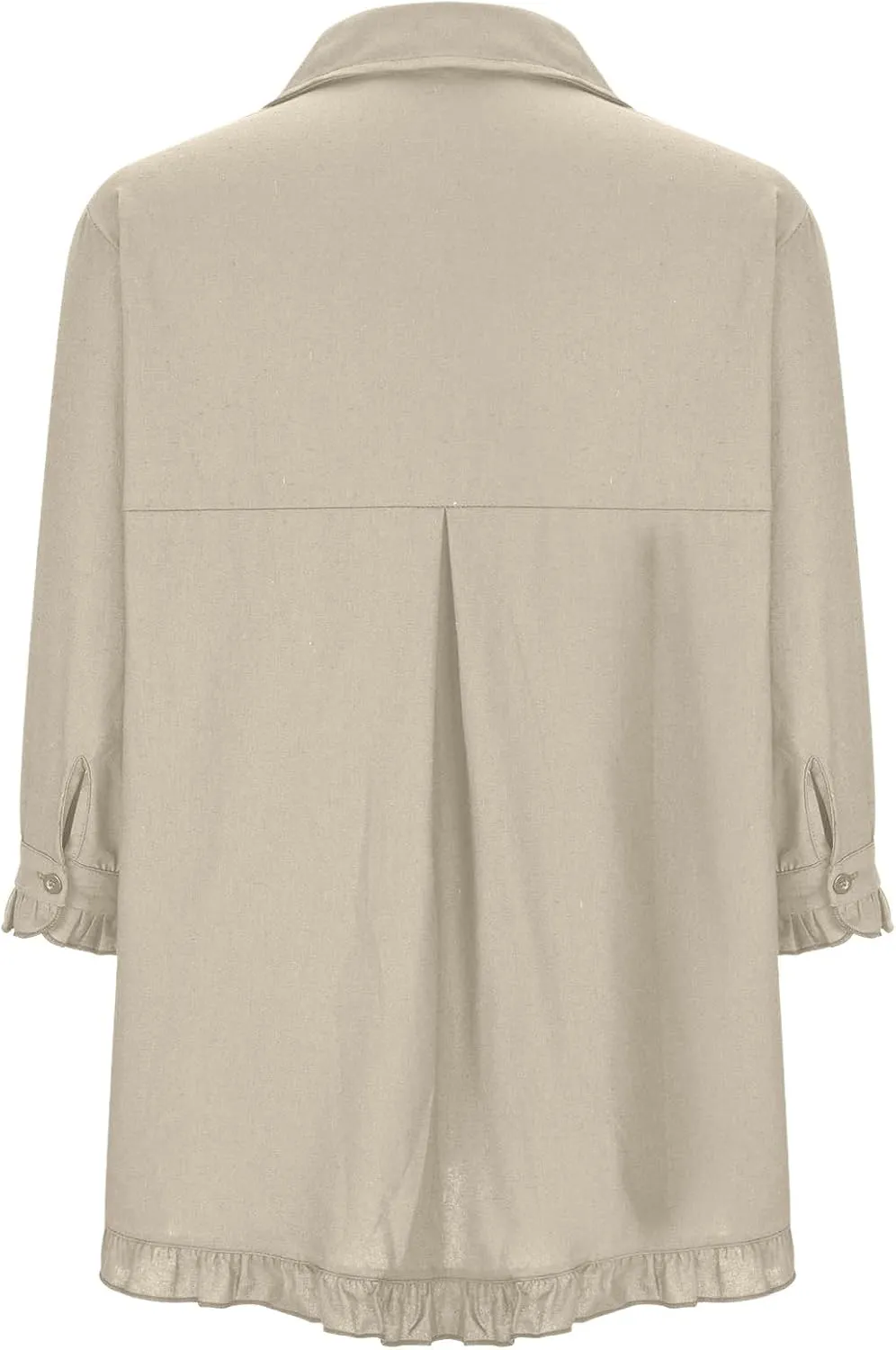 Cotton Linen Tops for Women Plus Size 3/4 Sleeve Shirt Boho Loose fit Tunic Loose Fit Summer Work Oversized Blouse