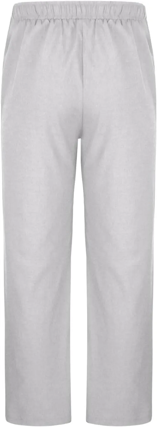 Cotton Linen Trousers for Men Trendy Elastic Drawstring Waist Pants Solid Casual Pant Summer Beach Vacation Clothing