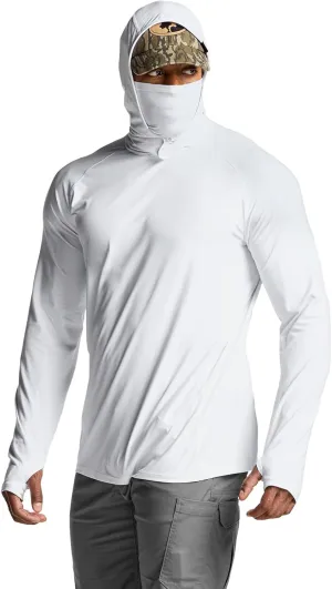 CQR Men's UPF50  Sun Protection Shirts, Quick Dry Long Sleeve Rash Guard, Athletic Running Workout Fishing Cooling Shirts