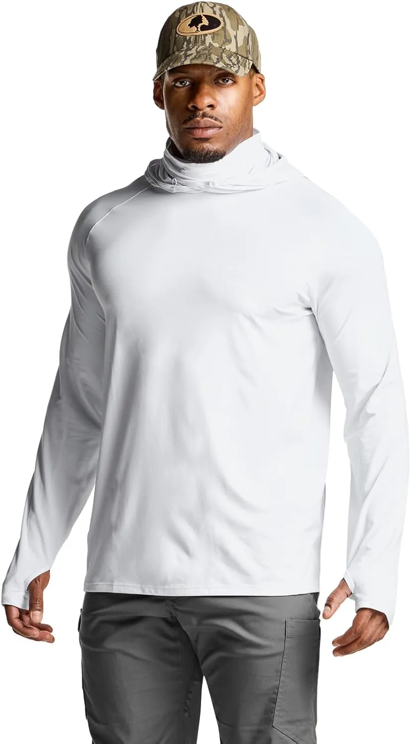 CQR Men's UPF50  Sun Protection Shirts, Quick Dry Long Sleeve Rash Guard, Athletic Running Workout Fishing Cooling Shirts