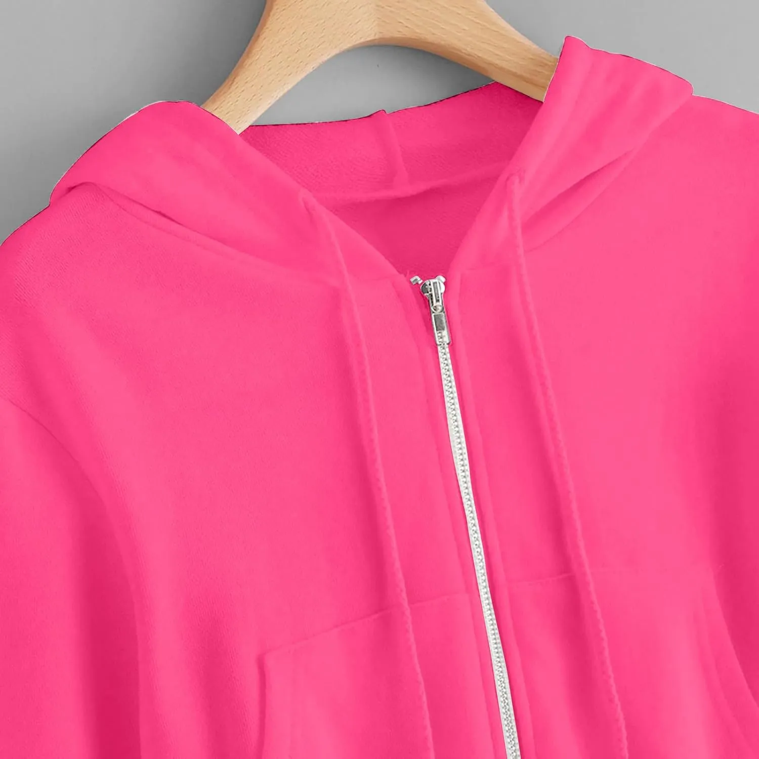 Dademeo Y2k Zip up Cropped Hoodies Sweatshirts for Teen Girls Fall Fleece Casual Drawstring Hoodies Jackets with Pockets