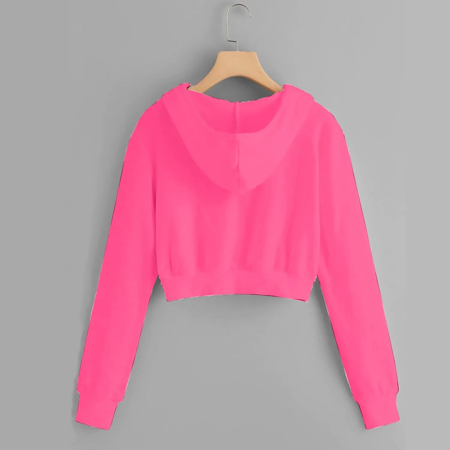 Dademeo Y2k Zip up Cropped Hoodies Sweatshirts for Teen Girls Fall Fleece Casual Drawstring Hoodies Jackets with Pockets