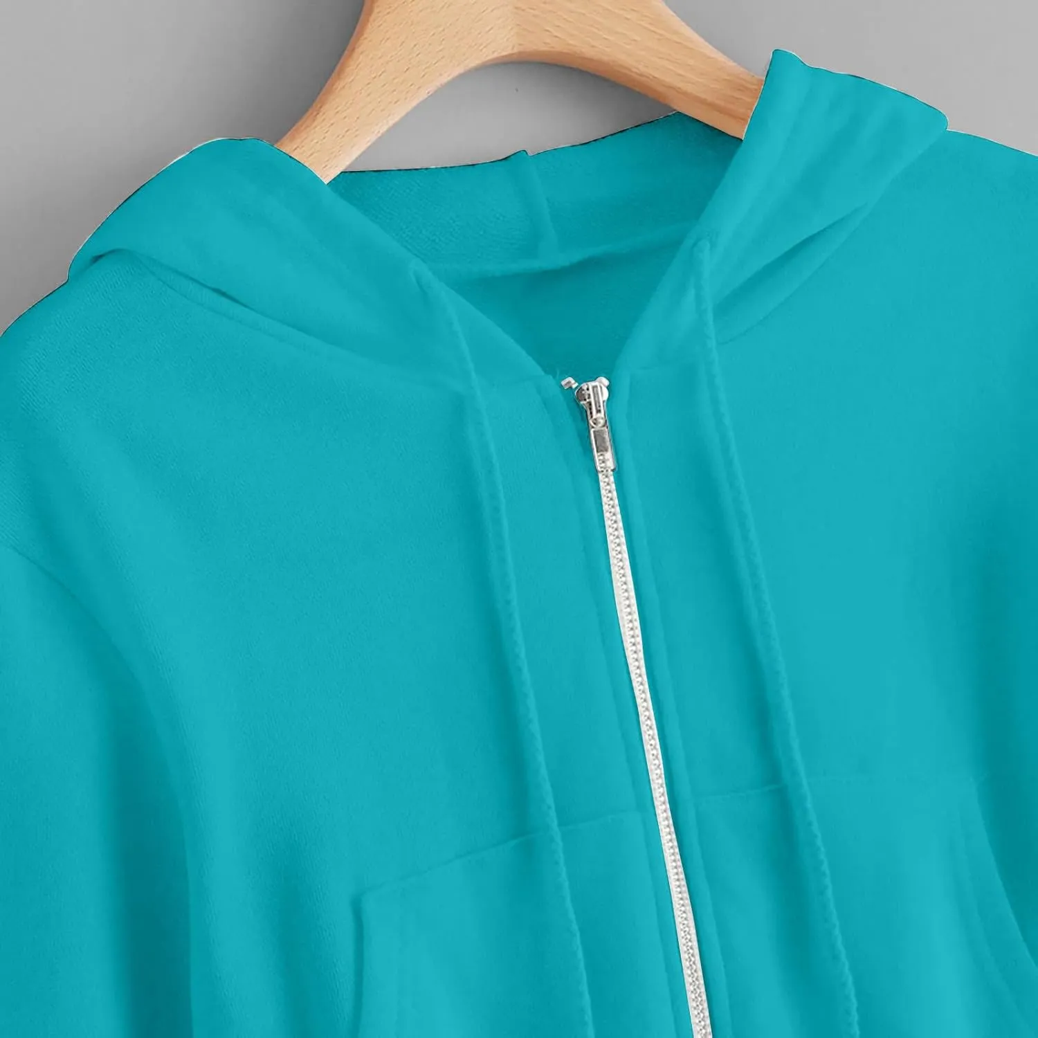 Dademeo Y2k Zip up Cropped Hoodies Sweatshirts for Teen Girls Fall Fleece Casual Drawstring Hoodies Jackets with Pockets