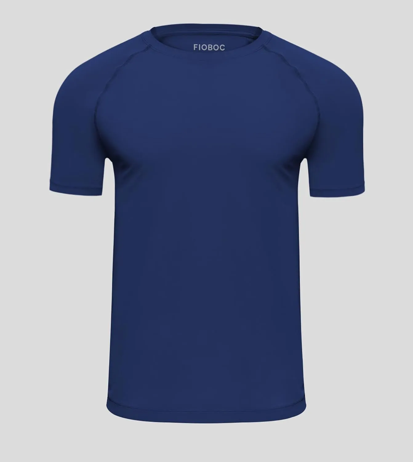 Fioboc Compression Shirts Active Crew Neck Tee Moisture Wicking Quick Dry Gym Running Shirts S-4XL
