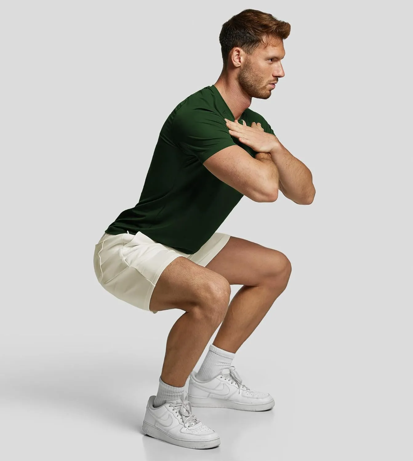 Fioboc Compression Shirts Active Crew Neck Tee Moisture Wicking Quick Dry Gym Running Shirts S-4XL