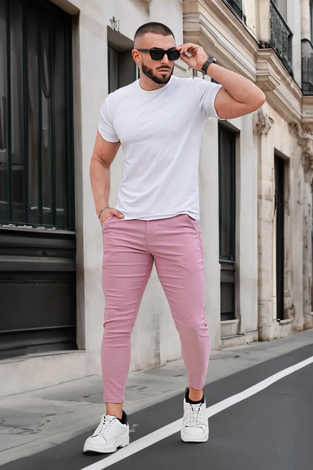 GINGTTO Mens Dress Pants Slim Fit Chino Pants for Men Formal