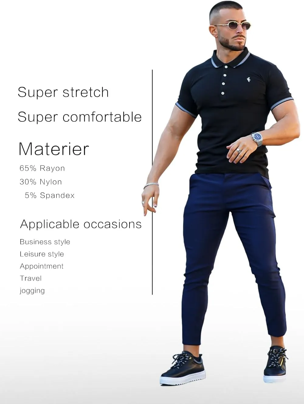 GINGTTO Mens Dress Pants Slim Fit Chino Pants for Men Formal