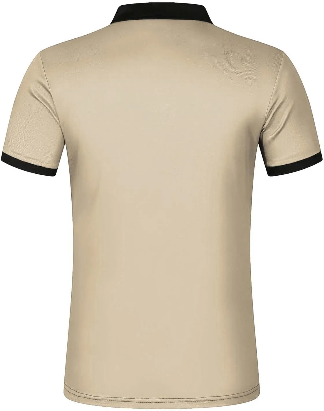Golf Polo Shirt for Men Moisture Wicking Performance Quick Dry Tee Casual Work Stand Collar Summer Henley Shirts