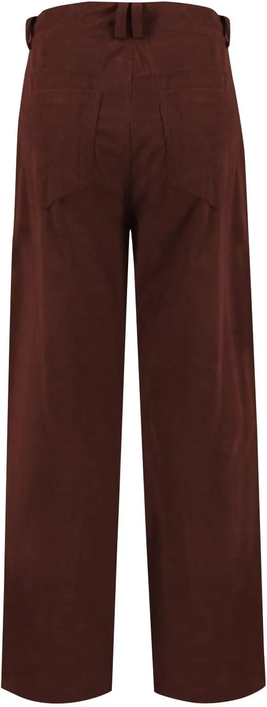 Gumipy Womens Corduroy Pants Trendy Casual Trousers Pants Loose Comfy Mid Rise Straight Leg Pants Lounge Pants with Pockets