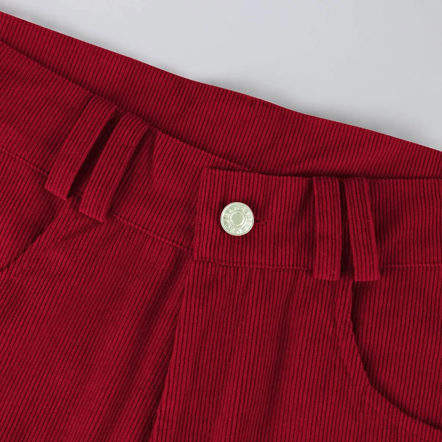 Gumipy Womens Corduroy Pants Trendy Casual Trousers Pants Loose Comfy Mid Rise Straight Leg Pants Lounge Pants with Pockets