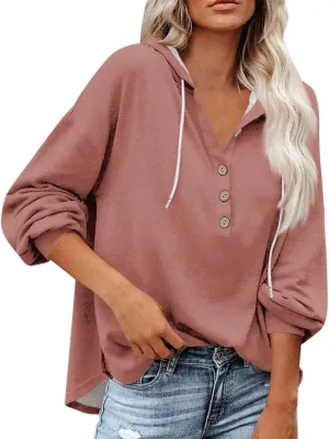 Hoodies For Women 2023 Drawstring Hooded Football Sweatshirts Long Sleeve Solid Sport Loose Fit Pullover Tos Fashion Shirt