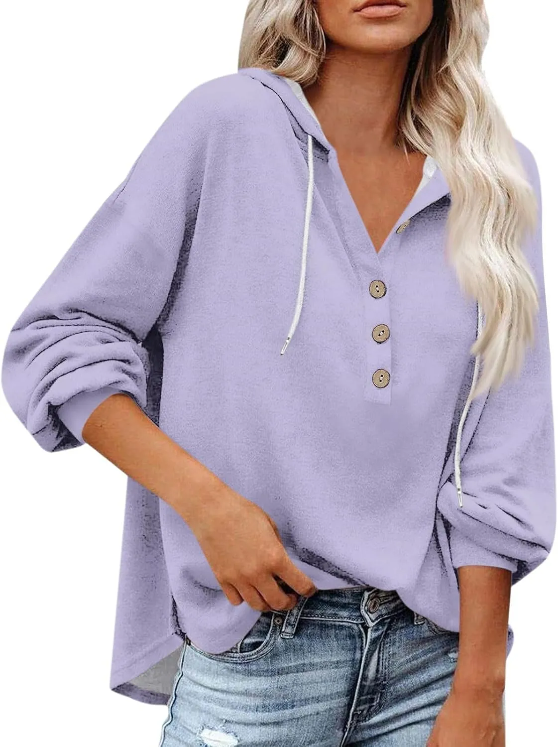 Hoodies For Women 2023 Drawstring Hooded Football Sweatshirts Long Sleeve Solid Sport Loose Fit Pullover Tos Fashion Shirt