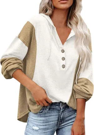 Hoodies For Women 2023 Drawstring Hooded Football Sweatshirts Long Sleeve Solid Sport Loose Fit Pullover Tos Fashion Shirt