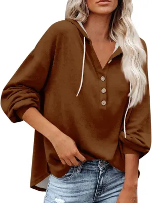 Hoodies For Women 2023 Drawstring Hooded Football Sweatshirts Long Sleeve Solid Sport Loose Fit Pullover Tos Fashion Shirt