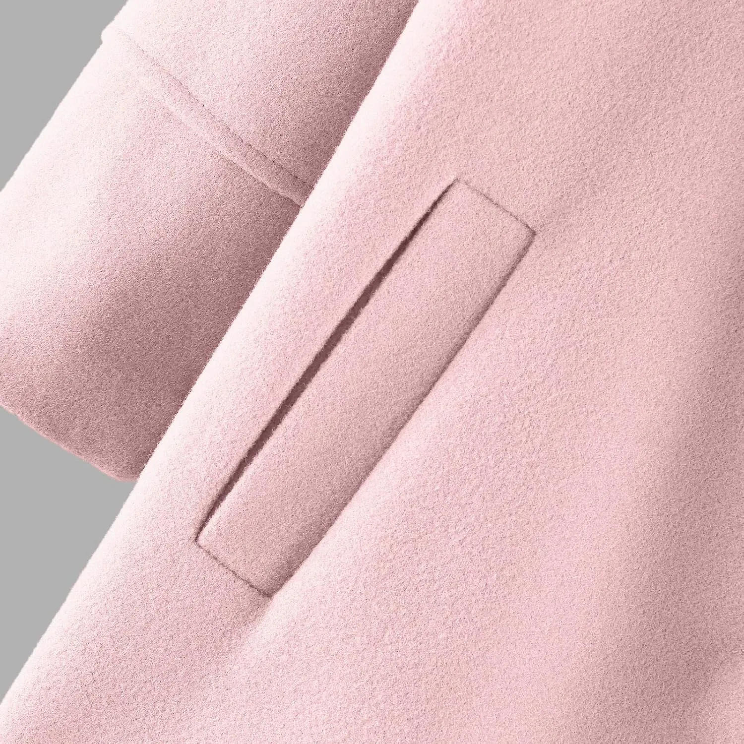 Kids Baby Girls Coat Jacket Warm Jacket Winter Simple Breasted Trench Coat Outwear Wool Blend Coat for 18M-6T