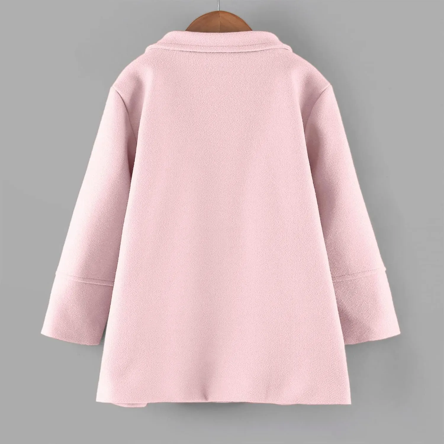 Kids Baby Girls Coat Jacket Warm Jacket Winter Simple Breasted Trench Coat Outwear Wool Blend Coat for 18M-6T