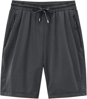 Lastesso Men's Athletic Shorts Mesh Quick Dry Workout Shorts Breathable Lightweight Drawstring Training Shorts with Pockets