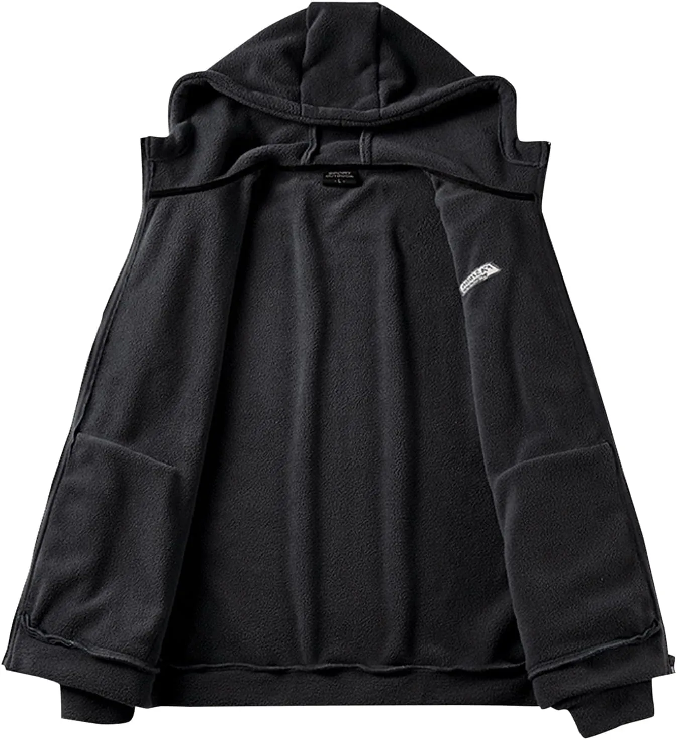 LCMTWX Hoodies for Guys Winter Casual Loose Solid Hooded Sweater Top With Zip Pockets Men's Hooded Fleece Sweatshirt Men's