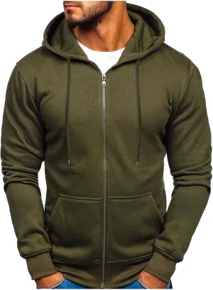 LCMTWX Men's Hooded Fleece Sweatshirt Large Size Sweater Jacket With Zip Pockets Graphic Drawstring Pullover Long Sleeve