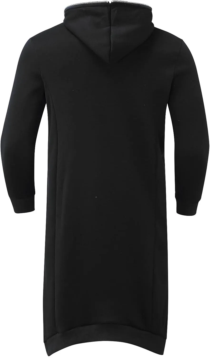 LCMTWX Men's Hooded Fleece Sweatshirt Loose Solid Hooded Sweater Top Midweight Fleece Sweatshirt Pullover & Full Zip